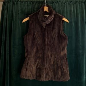 Banana Republic Faux fur vest